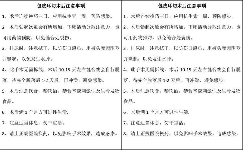 吻合器包皮环切术后注意事项(術後包皮切口)